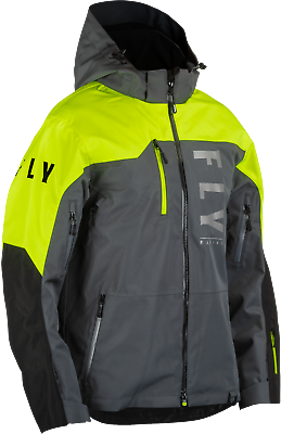 #ad FLY Racing Adult Carbon Jacket Black Grey Hi Vis Yellow X Large $319.95