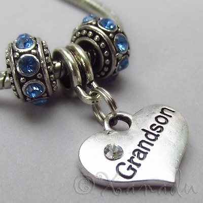 #ad Grandson European Charm Pendant And Birthstone Beads For Large Hole Bracelets $7.99