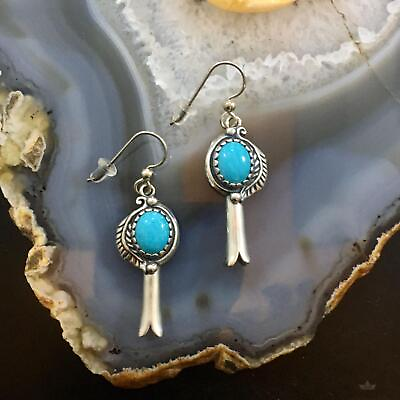 #ad Carolyn Pollack Sterling Silver Turquoise Squash Dangle Earrings For Women $75.00