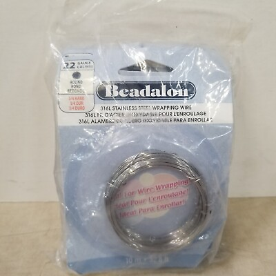 #ad Lot Of 3 Beadalon 316L Stainless Steel Round Wrapping Craft Wire Carton Box $17.78