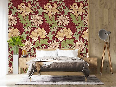 #ad 3D Floral Leaf Pink Hydrangea Self adhesive Removeable Wallpaper Wall Mural1 $224.99