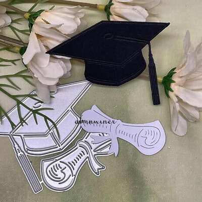 #ad Graduation Hat Certificate Metal Cutting Dies Stencils Scrapbooking Embossing C $5.54