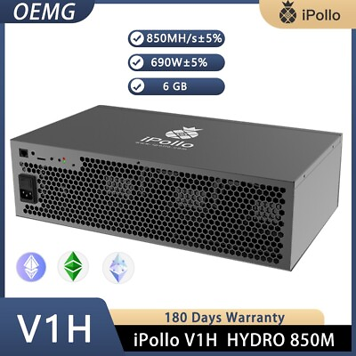 #ad New Release iPollo V1 Hydro Miner 850M 690W ETC OCTA ASIC $1530.00