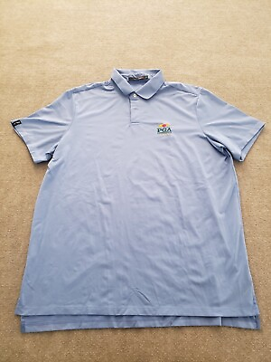 #ad RLX Ralph Lauren PGA Mens Size XL Blue Short Sleeve Golf Performance Polo Shirt $11.88