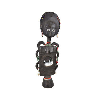 #ad Akua#x27;ba Fertility Doll with Mirror Ghana 24 inch $250.00