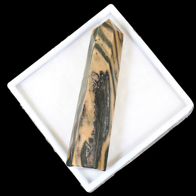 #ad 449.55 Cts Natural Zebra Jasper 98mm*24mm Pencil Untreated Loose Gemstone $22.49