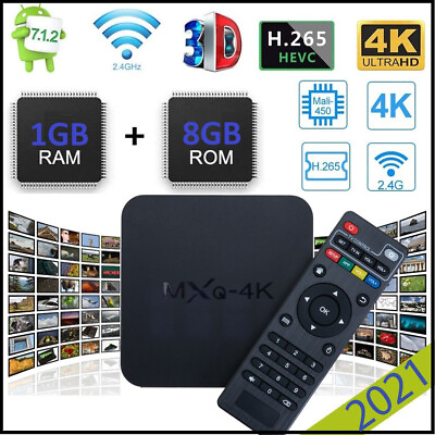 #ad 2023 MXQ Pro 4K Streamer UHD Wifi Android Quad Smart TV Box Media Player Lot 8GB $327.36
