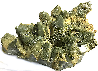 #ad 1827g New Rare NATURAL skeletal Elestial Green QUARTZ Crystal Cluster Specimen $299.90
