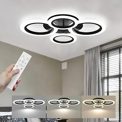 #ad Modern Contemporary LED Ceiling Light Fixture with Remote Control 22quot; Dimmab... $79.34