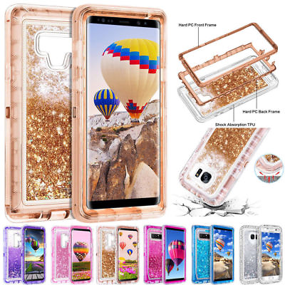 #ad For Samsung Galaxy Note 9 Armor Shockproof Glitter Liquid Bling Case Cover NEW $17.47