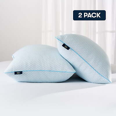 #ad Serta Cool Blue Cluster Foam Pillow 2 Pack 20 in x 28 in $18.68