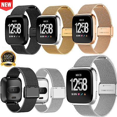 #ad Milanese Loop Wrist Watch Band for Fitbit Versa 1 2 Stainless Steel Metal Strap $5.99