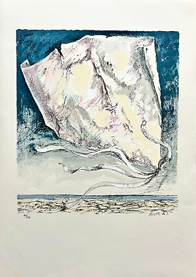 #ad Yosl Bergner 1920 2017 “The Kite” Lithograph Signed In Pencil Rare $229.00