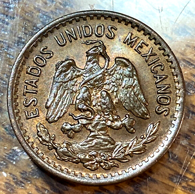 #ad 1934 Mo Mexico 1 Centavo Nice Brown Gem Uncirculated Doubled Date KM 415 CHRC $34.99