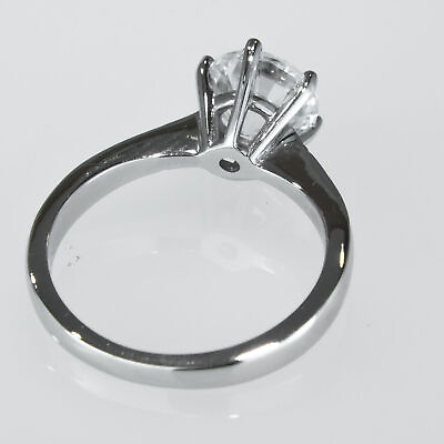 #ad 0.66 CT Elegant Round Cut Diamond Engagement Ring 950 Platinum F SI2 $1221.09