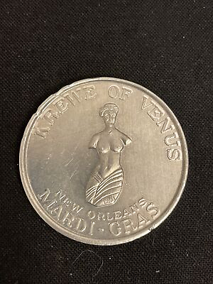 #ad 1968 Krewe of Venus Mardi Gras Doubloon Maria Theresa Reverse Aluminum $15.00