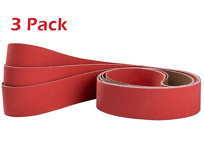#ad 3 Pack 2x72 inch Ceramic Grinder Sanding Grinding Belts 120 Grit for Metal Steel $28.99