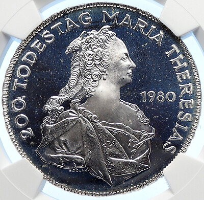 #ad 1980 AUSTRIA Queen Maria Theresa VINTAGE 500 Schilling Austrian NGC Coin i106396 $673.65