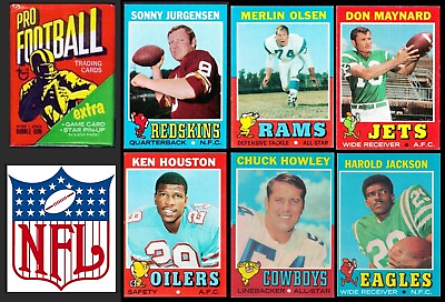 #ad 1971 NFL Topps single cards $2.00