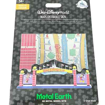 #ad Disney World Main Entrance Sign Metal Earth 3D Metal Model Kit Disney Parks WDW $13.95