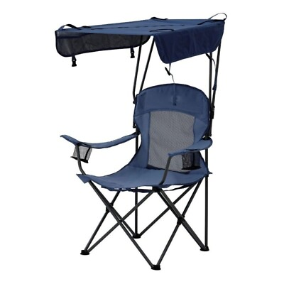 #ad Sand Island Shaded Canopy Camping Chair with Cup Holders $27.96