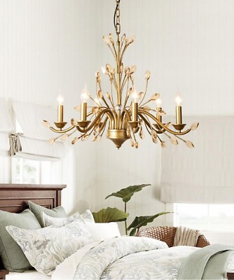#ad Gold Luxury Crystal Chandelier Empire Pendant Lamp Hanging Light Ceiling Fixture $182.15