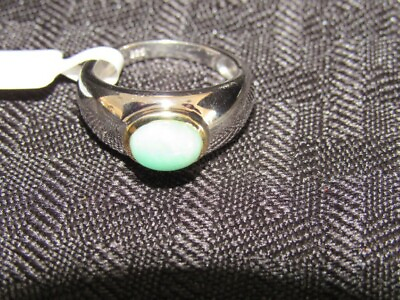 #ad Sterling Silver 925 1.3 Ct Sakota Emerald Ring Size 6.5 Beautiful $42.77