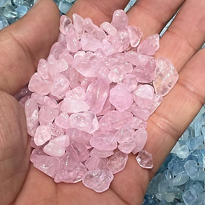 #ad 100g Beautiful Tumbled Natural Pink Crystal Crystal Bulk Polished Stone Healing $7.43