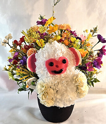 #ad Charming Handmade Carnation Flower Monkey with Multicolor Small Flower Garden $42.99