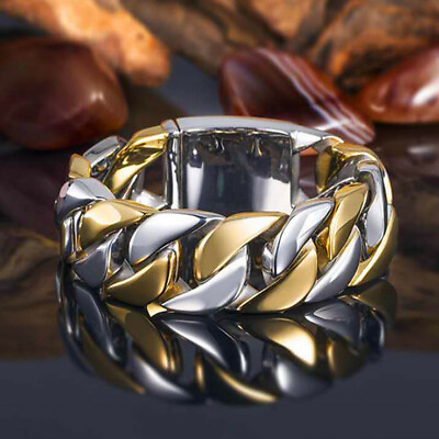 #ad Two Tone925 Silver FilledGold Ring Party Jewelry Creative Gift Ring Sz 7 12 C $2.54