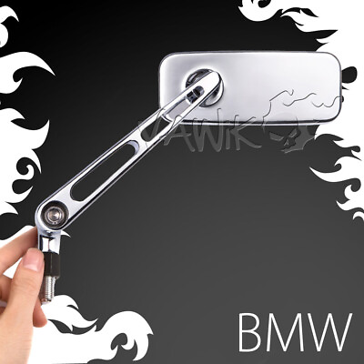 #ad VAWiK MIRROR CONVEX CNC aluminum CLASSIC MX CHROME 10mm 1.5pitch fits BMW R12S $85.00