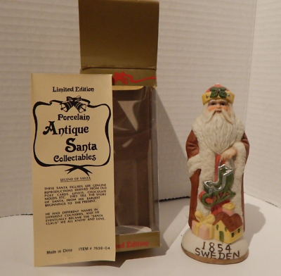 #ad Porcelain Antique Santa Collectibles 1854 Sweden $8.75