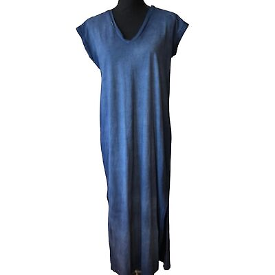 #ad Cloth amp; Stone Anthropologie Nila T shirt Maxi Dress Indigo Womens M $37.99