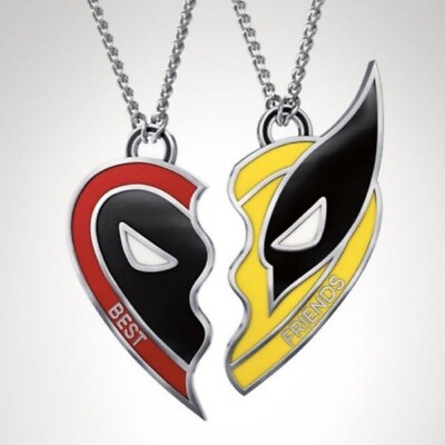#ad Deadpool amp; Wolverine 3 Cosplaywolverine Best Friends Necklace Pendant Choker $19.90