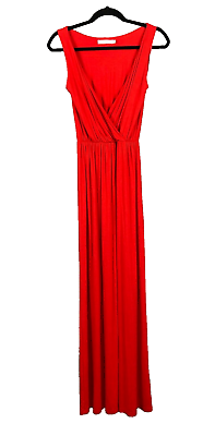 #ad Lush Maxi Dress Womens Size Medium Red Long Length Sleeveless Casual Flowy $17.99