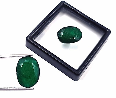 #ad Gorgeous Piece Oval Shape Pair 18.65 Ct Natural Green Emerald Loose Gemstone kk $1.99
