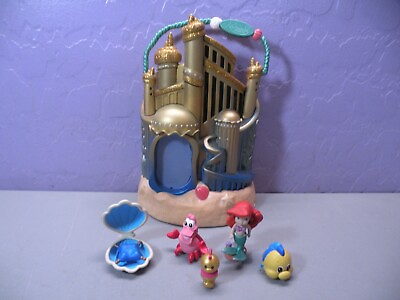 #ad Disney Animator Collection The Little Mermaid Mini Palace Castle Sebastian Floun $32.75