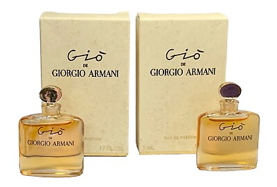 #ad 2 VTG Gio de Giorgio Armani eau de parfum EDP Perfume .17 Fl oz 5ml New Rare $99.95