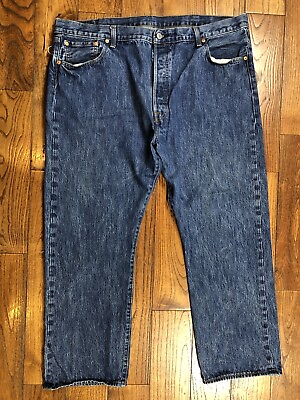 #ad Levis 501 Blue Jeans Mens Size Marked 44x30 Actual Size 44x29 $25.00