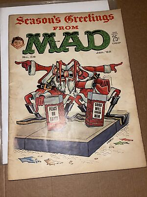 #ad MAD MAGAZINE #68 January 1962 Season#x27;s Greetings good Shipping incl $18.90
