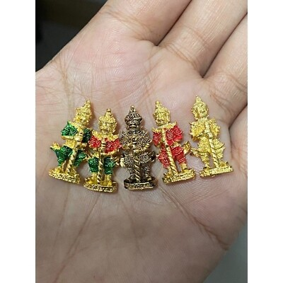 #ad x5 Tao Wessuwan Thai Amulet Statue Rich Money Magic Power Protect Bad Luck $49.99