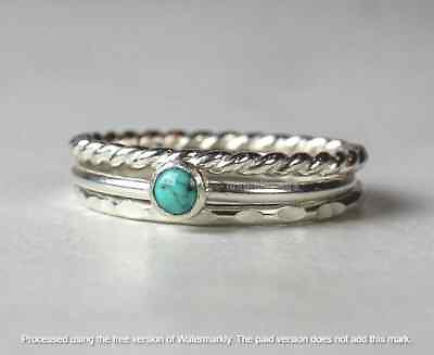 #ad Turquoise Ring 925 Sterling Silver Bandamp; Statement Ring Handmade Ring All Size $13.99