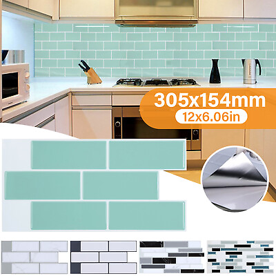 #ad 10 100x 3D Tile Brick Wall Sticker Waterproof PET Panel Self adhesive Wallpaper $8.49