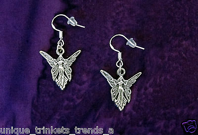 #ad BUY 2 GET 1 FREE FAIRY ANGEL WING SILVER EARRINGS STERLING HOOK MOTHERS DAY GIFT $2.47