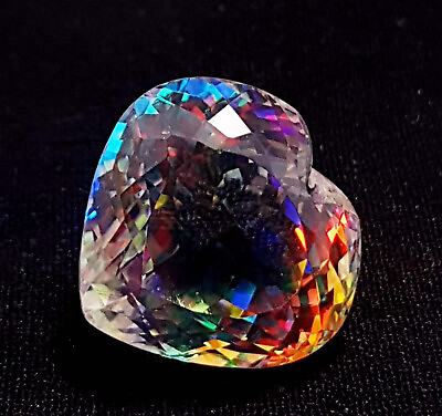 #ad Mystic Topaz AA Loose Gemstone Mystic Heart Shape 29 Carat Mystic Quartz Loose $28.15