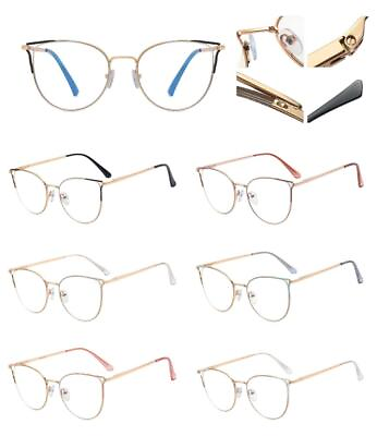 #ad Spring Hinges Myopia Glasses Spot Women Metal Small Cat Eye Frames U $18.49