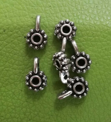#ad 24pcs Tibetan Silve flower charm pendants X0160 $1.39