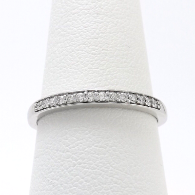 #ad 14K White Gold Genuine Diamond Wedding Anniversary Band Ring $280.25