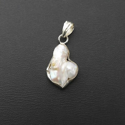 #ad Natural Pendant Pearl Pendant 925 Sterling Silver Gift for her GBP 18.95