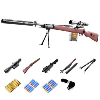 #ad KAR 98K Sniper Dart Soft Bullet Toy Gun Rifle Fully Automatic Realistic New Fun $5.99